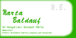 marta baldauf business card